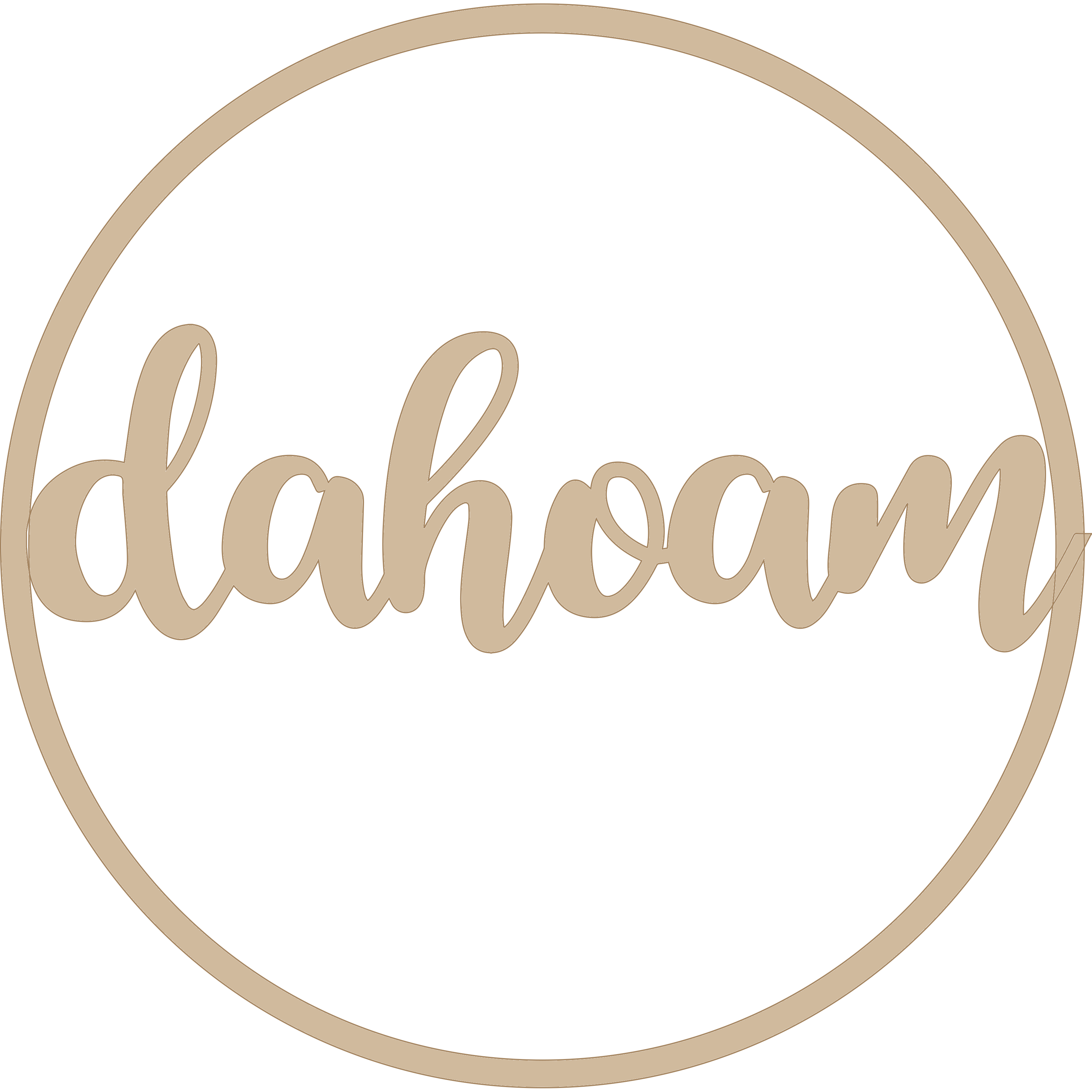 Holzgrusskarten - Holzkranz mit Schriftzug "dahoam" aus Pappelholz, Holzring, Tür, Deko, Geschenk