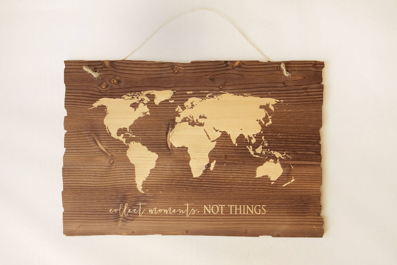 Wandbild "Weltkarte" Holzgrusskarten - Wandbild "Weltkarte"