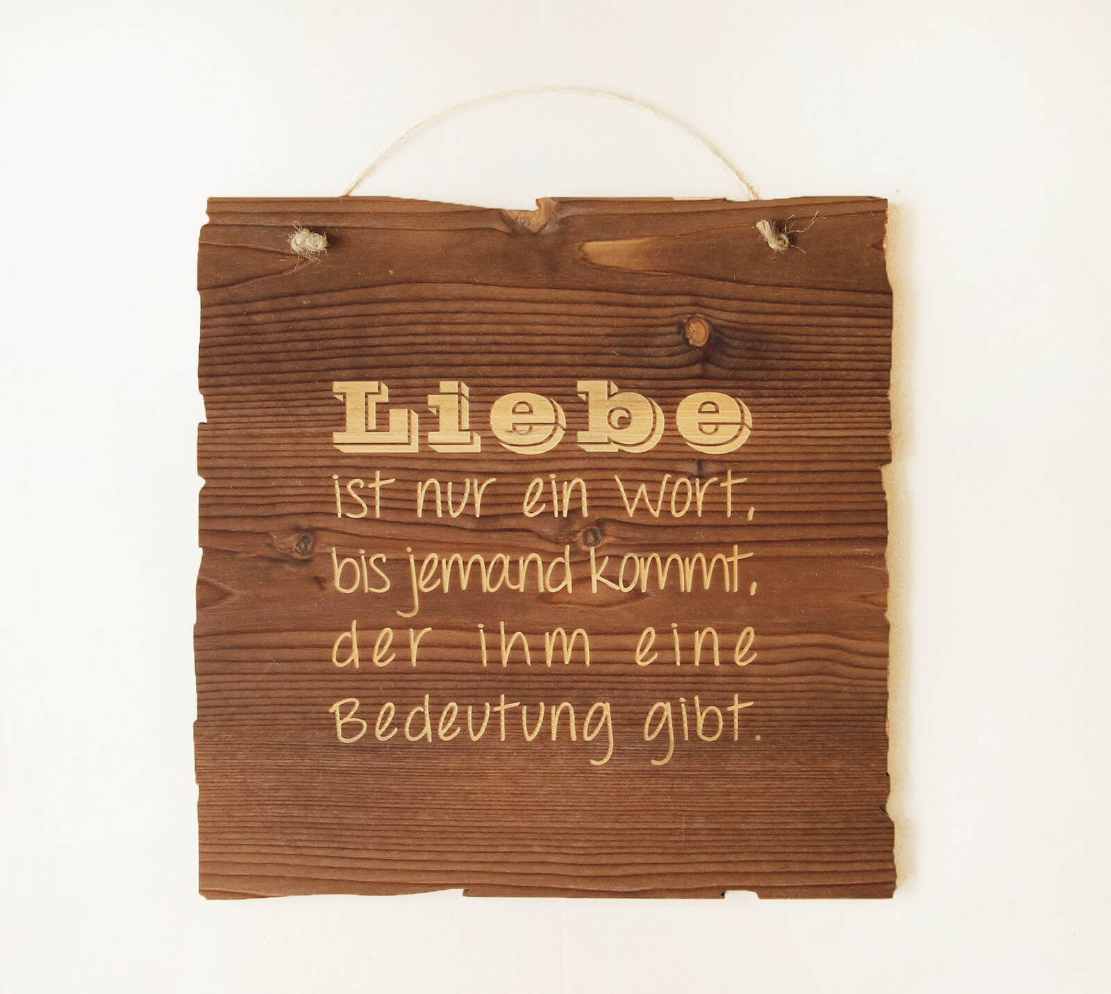 Holzgrusskarten - Wandbild "Liebe"