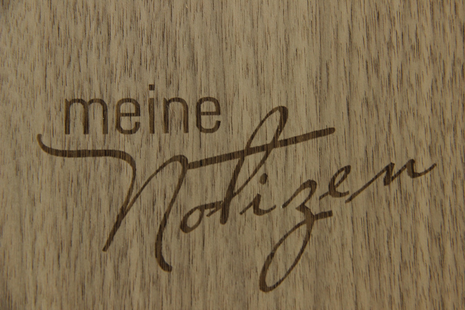 Holzgrusskarten - Notizbuch "meine Notizen" - Nuss