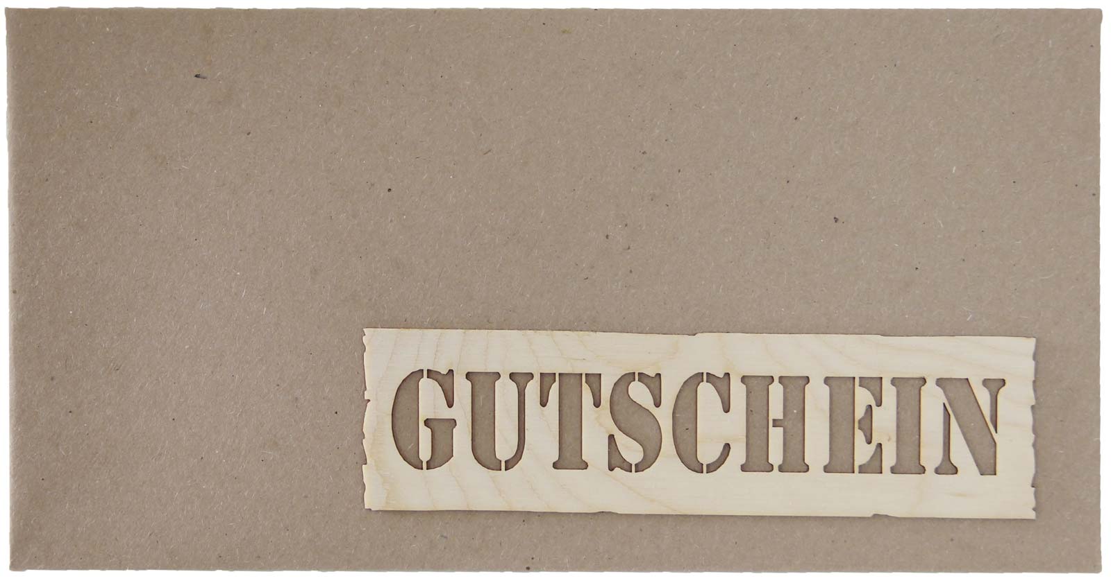 Holzgrusskarten - Gutscheinkuvert