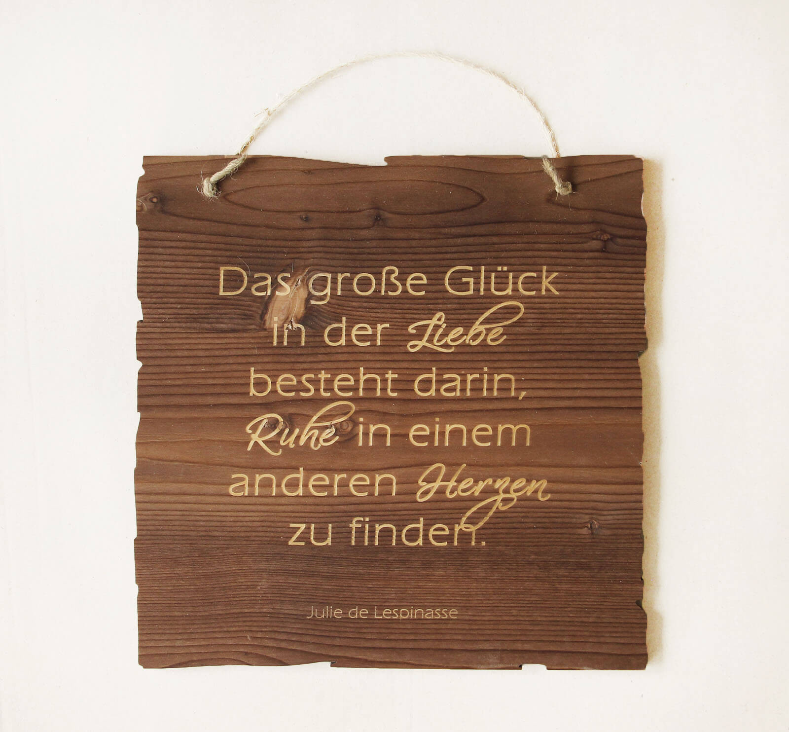 Holzgrusskarten - Wandbild "Das große Glück"