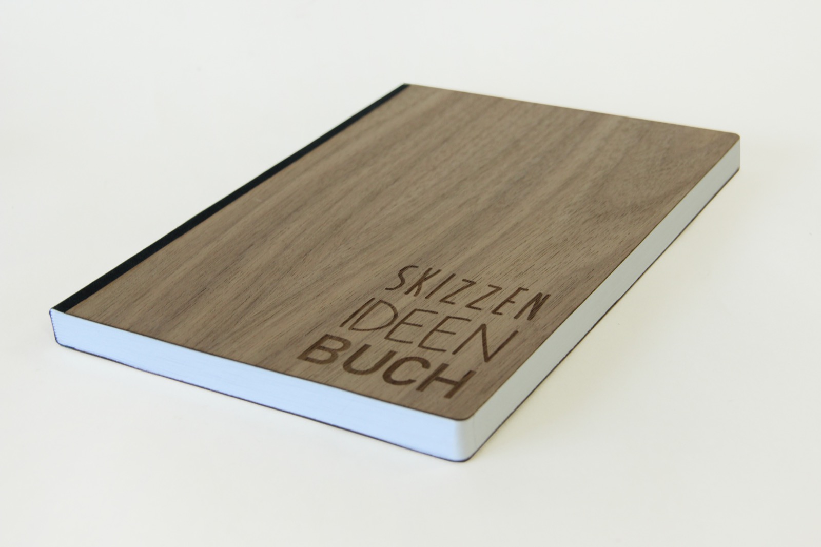 Holzgrusskarten - Notizbuch SKIZZEN IDEEN BUCH - Nuss