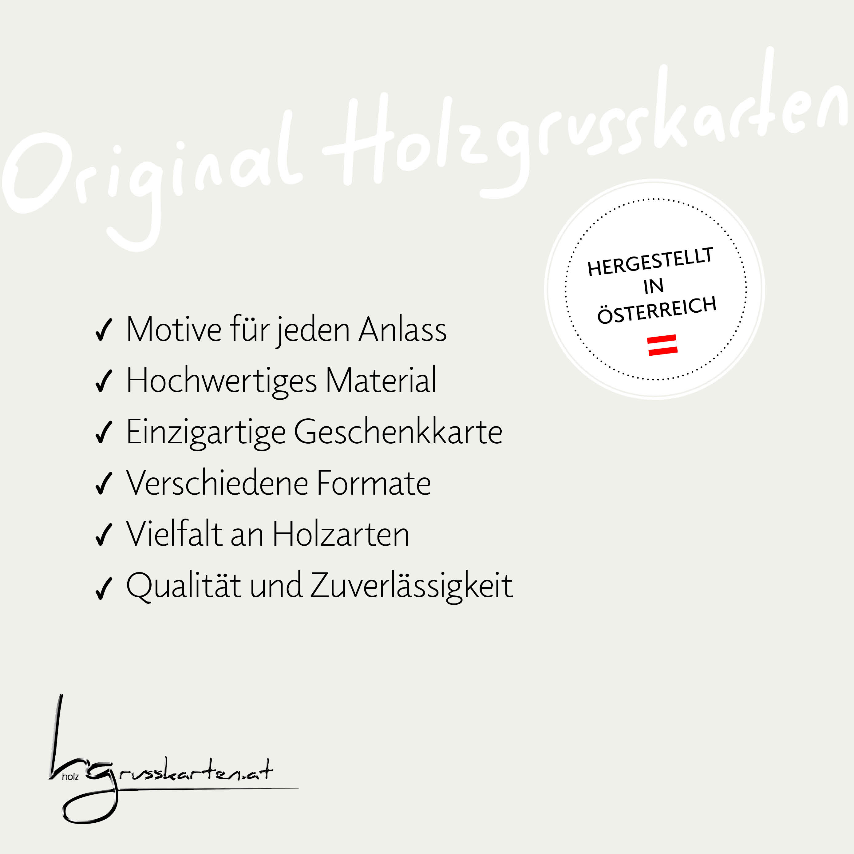 Holzgrusskarten - Ihre Vorteile