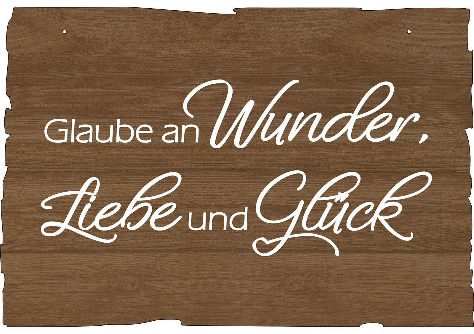 Holzgrusskarten - Wandbild "Glaube an Wunder"