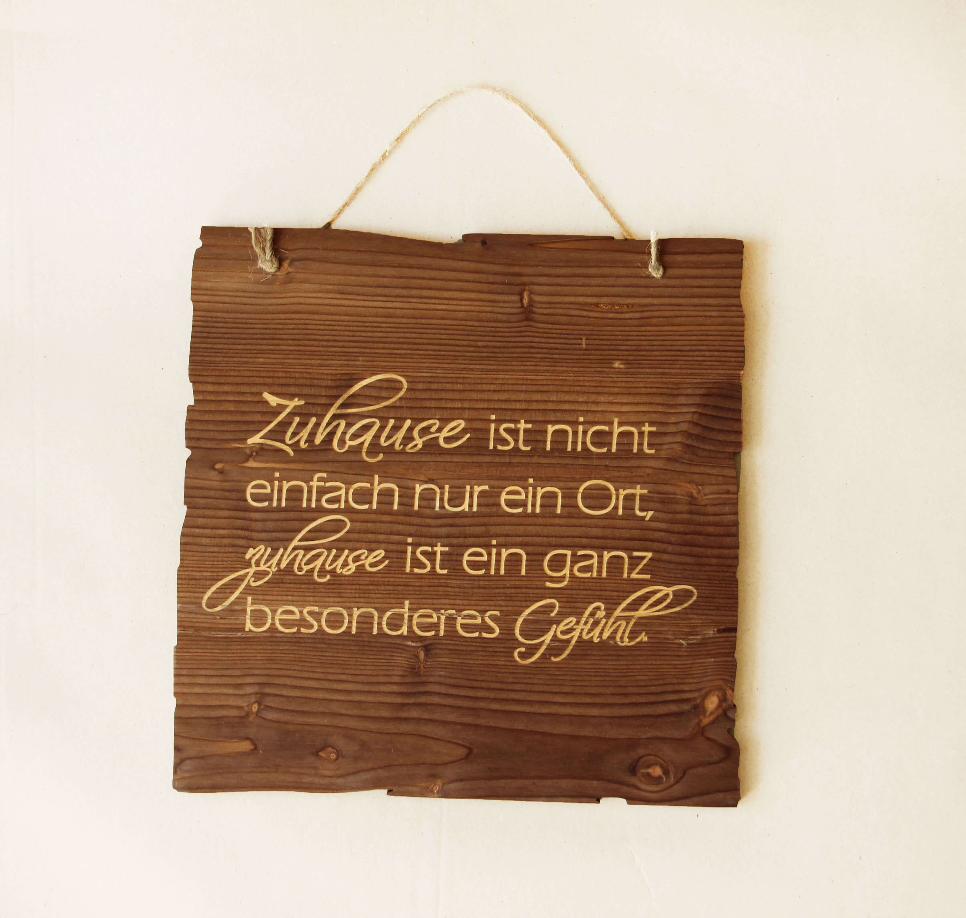 Holzgrusskarten - Wandbild "Zuhause"