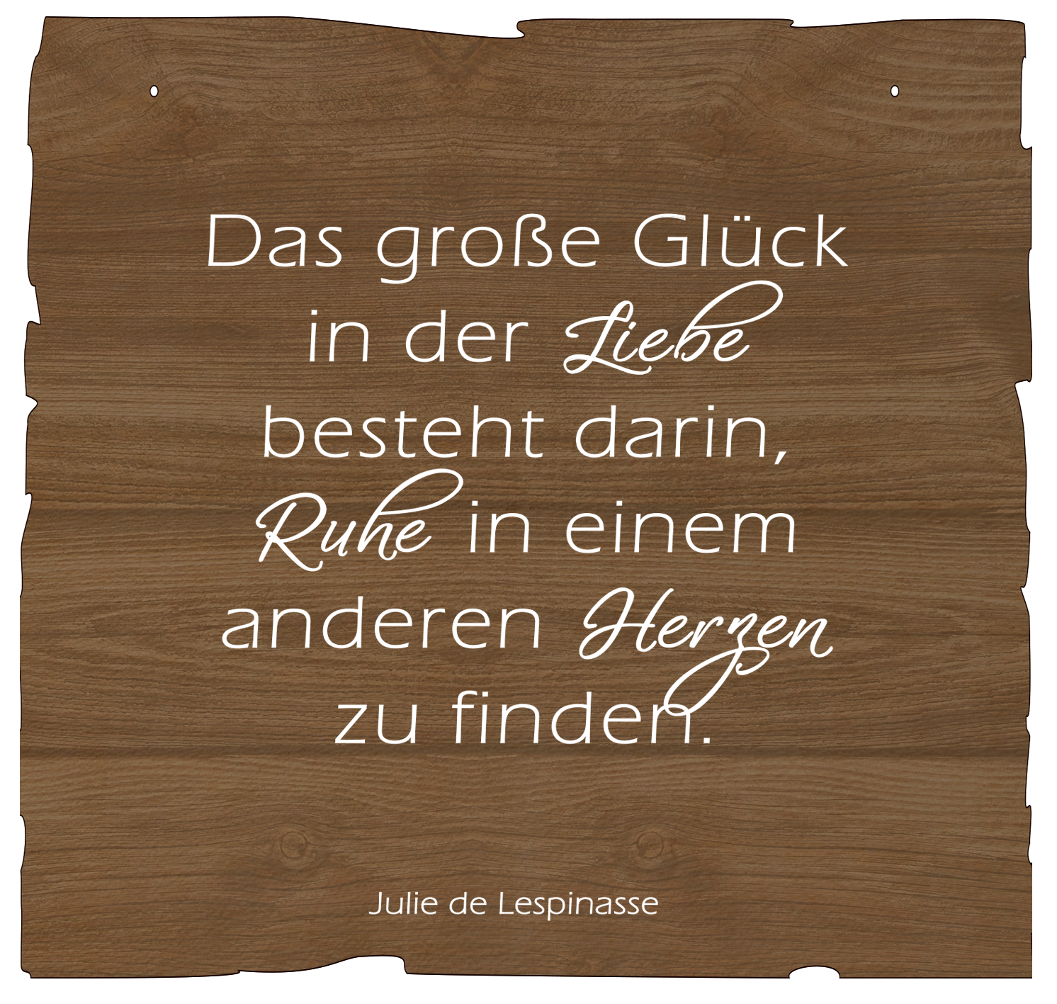 Holzgrusskarten - Wandbild "Das große Glück"